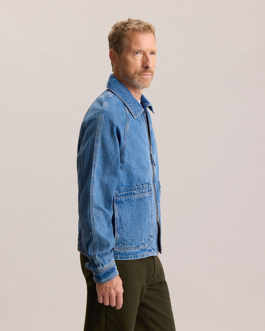 DENIM BOMBER JACKET