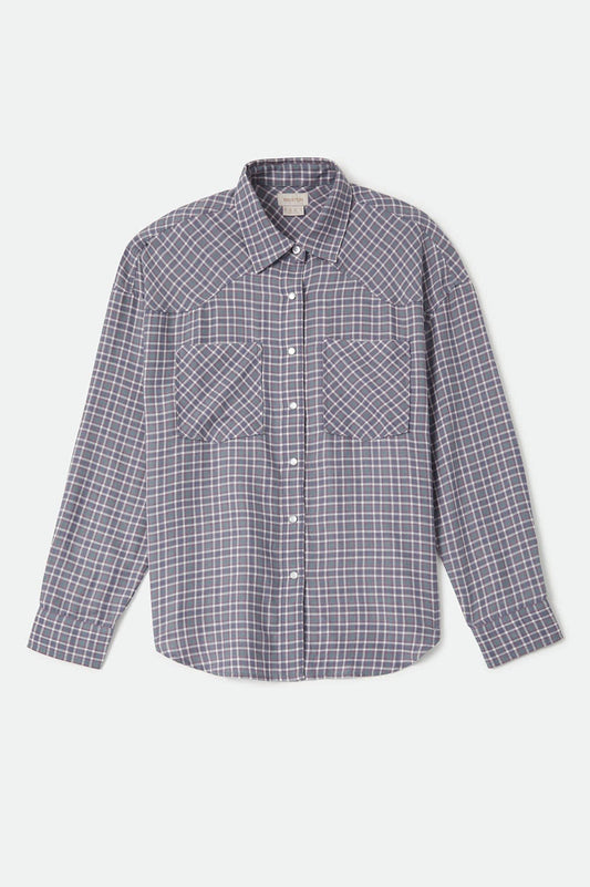 Wayne Women's Shirt - Soft Navy Plaid