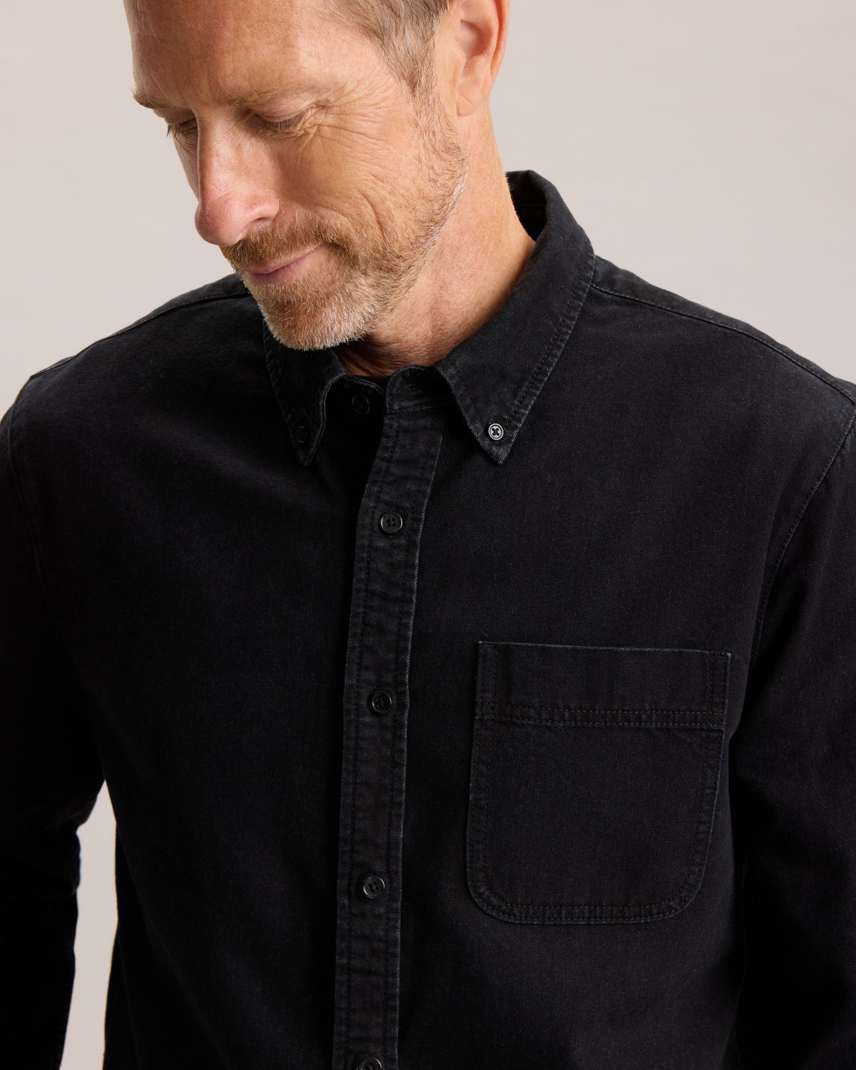 DENIM BUTTON DOWN SHIRT
