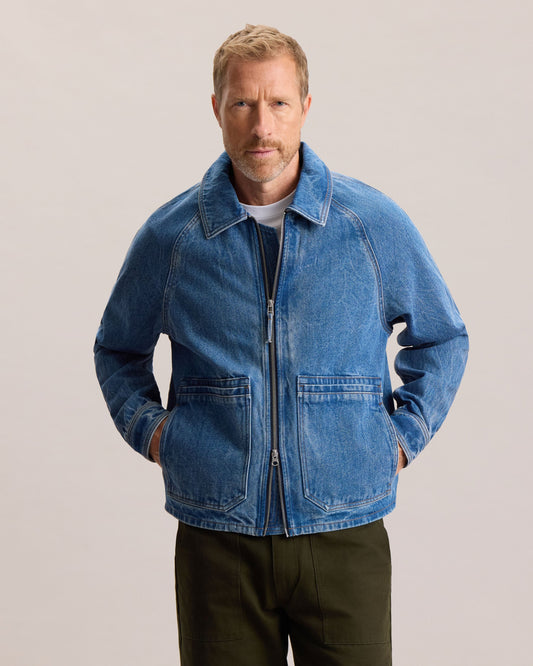 DENIM BOMBER JACKET
