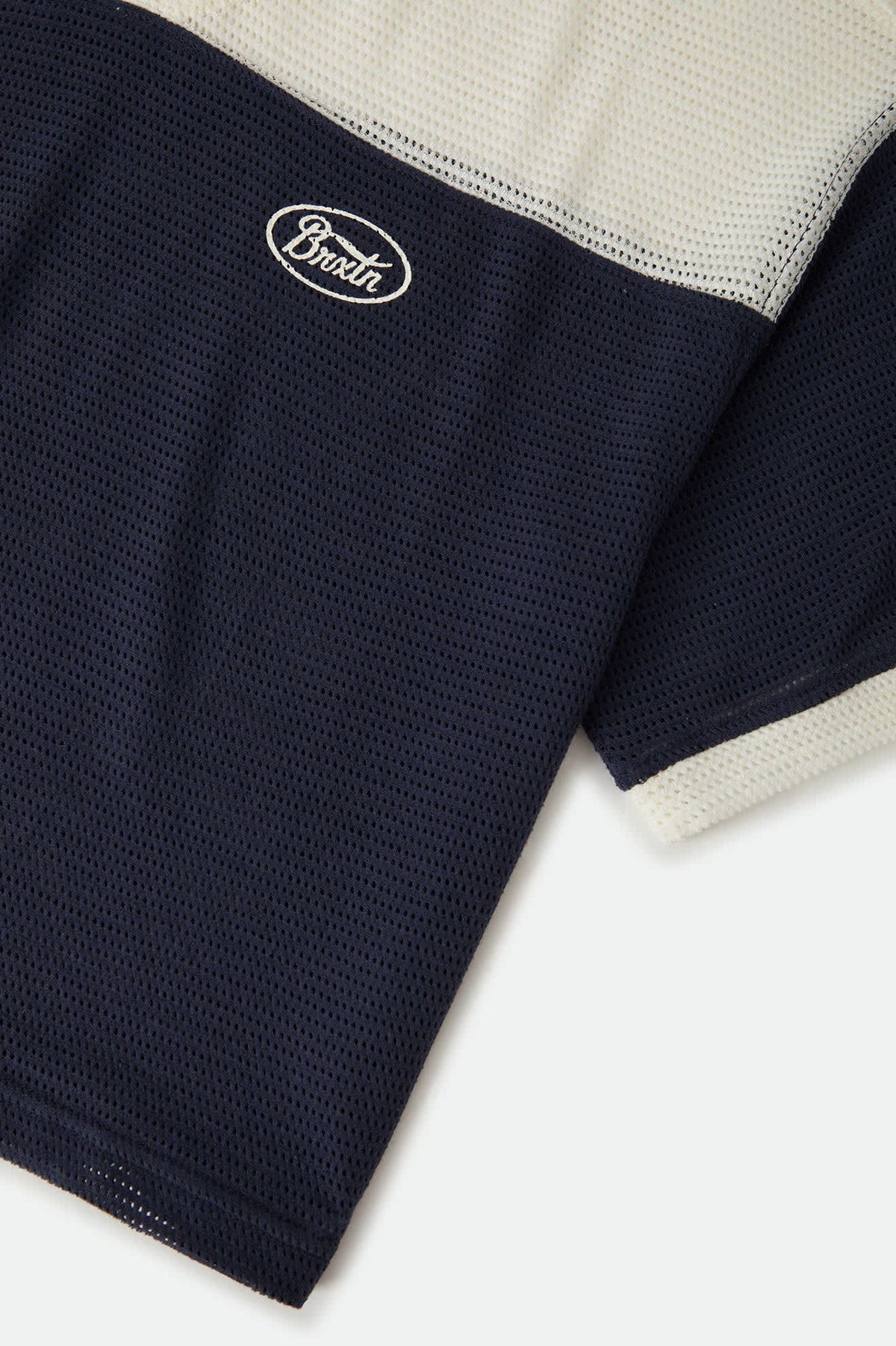 Varsity Mesh T-Shirt - Off White/Washed Navy