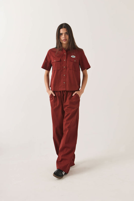 Mechanics Women's Shirt - Dark Brick