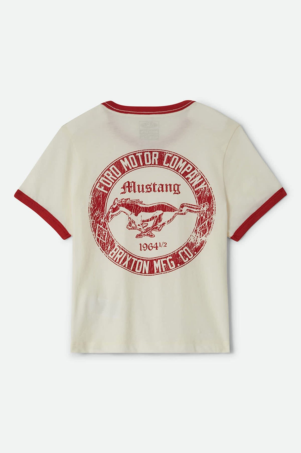 Ford Mustang Baby Ringer T-Shirt - Wimbledon White